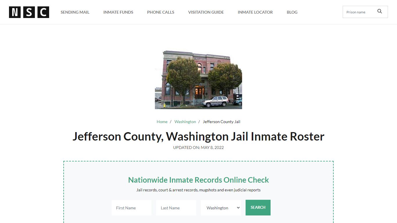 Jefferson County, Washington Jail Inmate List